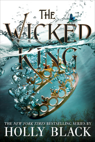 Book cover for THE WICKED KIN: a crown falling into water